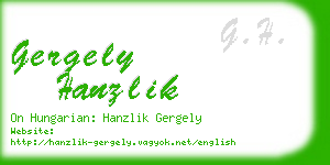 gergely hanzlik business card